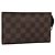 LOUIS VUITTON Pochette Marais Damier Ebene LV Auth BA953