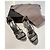 Bottega Veneta Sandali con tacco argento con design intrecciato - vista 2