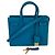 Borsa a tracolla in pelle blu Sac De Jour di Saint Laurent