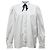 Blusa de algodón blanco a rayas con encaje de Alessandra Rich
