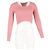 Self portrait Rippstrick-Cropped-Pullover aus rosa Wolle von Self-Portrait Braun Pink - Ansicht 4