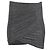 Iro Brendal Drapierte Metallic Strick Minirock aus silbernem Polyester Metallisch