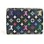 Louis Vuitton Monogram Multicolor Card Case Black Multiple colors - view 2
