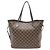 Borsa tote Neverfull MM di Louis Vuitton Marrone Damier ebene