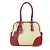 Prada Bicolor-Dreieckslogo-Plattentasche Rot Beige