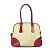 Prada Bicolor-Dreieckslogo-Plattentasche Rot Beige - Ansicht 2