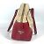 Prada Bicolor-Dreieckslogo-Plattentasche Rot Beige - Ansicht 3