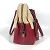 Prada Bicolor-Dreieckslogo-Plattentasche Rot Beige - Ansicht 4