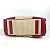Prada Bicolor-Dreieckslogo-Plattentasche Rot Beige - Ansicht 5