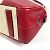 Prada Bicolor-Dreieckslogo-Plattentasche Rot Beige - Ansicht 6