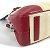 Prada Bicolor-Dreieckslogo-Plattentasche Rot Beige - Ansicht 7