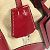 Prada Bicolor-Dreieckslogo-Plattentasche Rot Beige - Ansicht 8