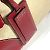 Prada Bicolor-Dreieckslogo-Plattentasche Rot Beige - Ansicht 9