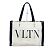 Valentino Canvas Schultertasche Schwarz Weiß