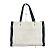 Valentino Canvas Schultertasche Schwarz Weiß - Ansicht 2