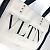 Valentino Canvas Schultertasche Schwarz Weiß - Ansicht 8