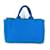Tote Prada Canapa Logo Tasche Weiß Blau  - Ansicht 2