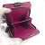 Billetera compacta con cremallera perforada Monogram Louis Vuitton Castaño Rosa Fucsia - vista 12