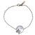 BRACCIALE MORGANNE BELLO FARFALLA E MADREPERLA DIAMANTI 14-15 CM ORO BIANCO 18k Argento