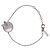 BRACCIALE MORGANNE BELLO FARFALLA E MADREPERLA DIAMANTI 14-15 CM ORO BIANCO 18k Argento - vista 2