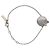 BRACCIALE MORGANNE BELLO FARFALLA E MADREPERLA DIAMANTI 14-15 CM ORO BIANCO 18k Argento - vista 4