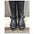 Stivali biker Marni in pelle nera Nero - vista 3