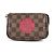 Borsa Accessorio Mini Pochette Damier T&B Louis Vuitton Marrone Rosso Damier ebene - vista 2
