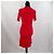 Rotes Kenzo Paris Kleid aus Stretchstrick - Ansicht 2