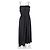 Maje Cutout Rüschenshirtloses Midikleid aus schwarzem Polyester - Ansicht 4