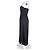Maje Cutout Rüschenshirtloses Midikleid aus schwarzem Polyester - Ansicht 5