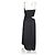 Maje Cutout Rüschenshirtloses Midikleid aus schwarzem Polyester - Ansicht 6