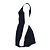 Alaïa Alaia Samt Fit & Flare Kleid Blau - Ansicht 3