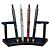 Autre Marque ■SET AUS 4 MULTIFUNKTIONSTIFTEN NIJI QUADRO POINT 4 IN 1■ Schwarz Silber Rot Grün