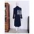 Chanel Abrigo de tweed azul marino con acentos de cuero 38 FR - vista 13