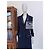 Chanel Abrigo de tweed azul marino con acentos de cuero 38 FR - vista 2