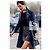 Chanel Abrigo de tweed azul marino con acentos de cuero 38 FR - vista 3