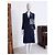 Chanel Abrigo de tweed azul marino con acentos de cuero 38 FR - vista 4