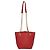 Chloé Borsa a spalla in pelle rossa e oro Chloe Chain Auth EC882 Rosso D'oro - vista 2