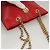 Chloé Borsa a spalla in pelle rossa e oro Chloe Chain Auth EC882 Rosso D'oro - vista 7