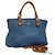 Borsa a mano in pelle MCM Vicetos Logogram 2 vie blu marrone Auth MY353
