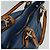 Borsa a mano in pelle MCM Vicetos Logogram 2 vie blu marrone Auth MY353 - vista 6