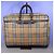 Borsa da viaggio Burberry marrone chiaro pelle e tela - vista 6