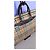 Borsa da viaggio Burberry marrone chiaro pelle e tela - vista 8