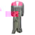 Autre Marque Figue Fuchsia Pink Athena V-Neck Embroidered High Low Midi Dress Cotton  ref.2133223