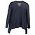 Asymmetrischer Strickcardigan M Missoni aus marineblauer Wolle - Ansicht 3