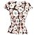 Blusa arricciata stampata floreale Prada in viscosa multicolore - vista 3