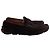 Mocassini Penny Driver in Suede Marrone con Logo Prada Rosso