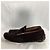 Mocassini Penny Driver in Suede Marrone con Logo Prada Rosso - vista 13