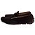 Mocassini Penny Driver in Suede Marrone con Logo Prada Rosso - vista 5