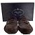 Mocassini Penny Driver in Suede Marrone con Logo Prada Rosso - vista 7